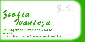 zsofia ivanicza business card